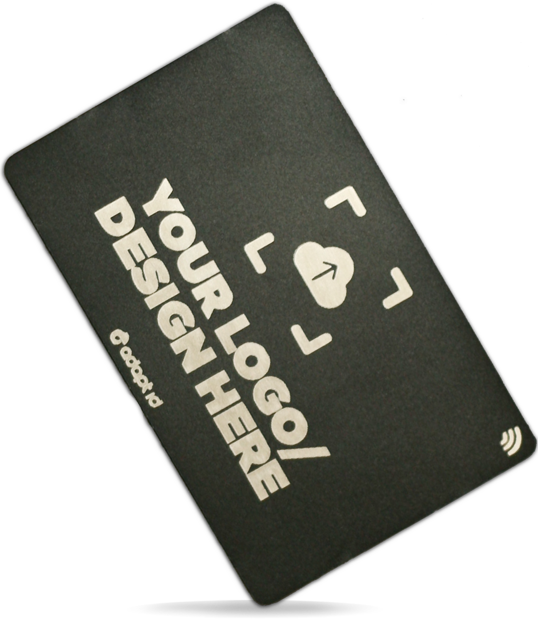 Laser Engraved Black Metal NFC Business Card